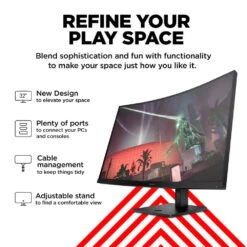 HP OMEN 32c 32" QHD 165hz, 1ms, FreeSync Curved Gaming Monitor(780k6aa Abu Hp Omen 32c 32 Qhd 165hz 1ms Freesync Curved Gaming Monitor) 11 HP OMEN 32c 32" QHD 165hz, 1ms, FreeSync Curved Gaming Monitor(780k6aa Abu Hp Omen 32c 32 Qhd 165hz 1ms Freesync Curved Gaming Monitor) -Digiland Shop HP OMEN 32c 32 QHD 165hz 1ms FreeSync Curved Gaming Monitor HP 215124057