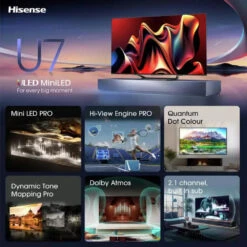 Hisense 55U7NQTUK 55 Inch Smart 4K UHD HDR Mini LED Freely TV(55u7nqtuk Hisense 55u7nqtuk 55 Inch Smart 4k Uhd Hdr Mini Led Freely Tv) 15 Hisense 55U7NQTUK 55 Inch Smart 4K UHD HDR Mini LED Freely TV(55u7nqtuk Hisense 55u7nqtuk 55 Inch Smart 4k Uhd Hdr Mini Led Freely Tv) -Digiland Shop Hisense 55U7NQTUK 55 Inch Smart 4K UHD HDR Mini LED Freely TV Hisense 160927181