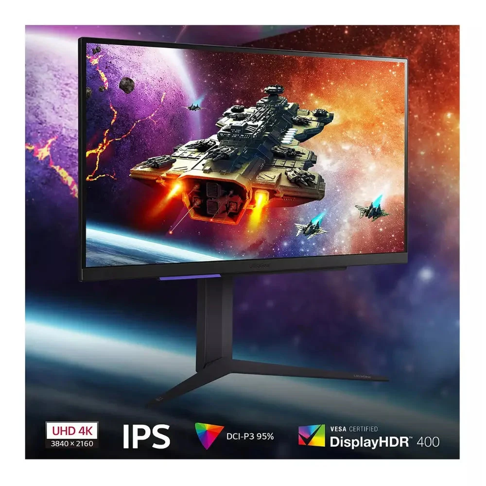 LG 27GR93U 27" UltraGear 4K UHD IPS 1ms 144Hz Gaming Monitor(27gr93u B Aek Lg 27gr93u 27 Ultragear 4k Uhd Ips 1ms 144hz Gaming Monitor) 2 LG 27GR93U 27" UltraGear 4K UHD IPS 1ms 144Hz Gaming Monitor(27gr93u B Aek Lg 27gr93u 27 Ultragear 4k Uhd Ips 1ms 144hz Gaming Monitor) - Image 2