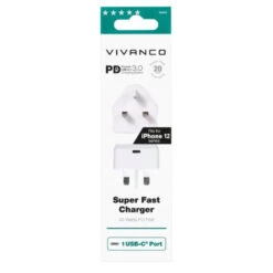 VIVANCO Universal, Super Fast USB Charger With PD3.0 Technology(Vivanco Universal Super Fast Usb Charger With Pd3 0 Technology)